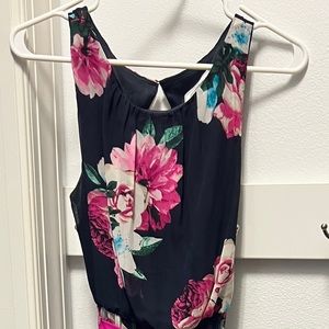 Beautiful navy maxi dress with pink florals.